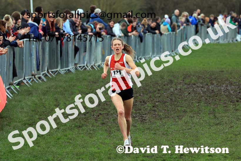 Senior Girls 2024 English Schools Cross Country Champs., Pontefract, March 16th.  Photo: David T. Hewitson/Sports for All Pics
